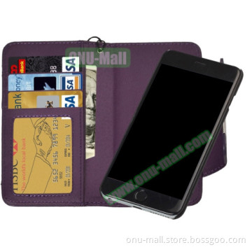 Arrival Private Label Detachable Wallet Leather Case For Iphone 6, Mobile Phone Case For Iphone 6 China Supplier